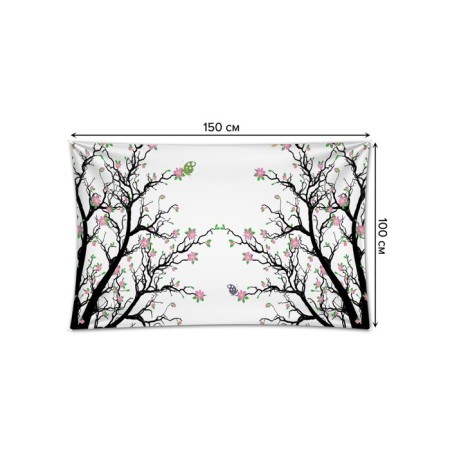 Decorative panel with photo printing "Handling branches", horizontal, size 100x150 cm-1