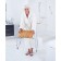 Bathroom stool with adjustable Pro height, bamboo