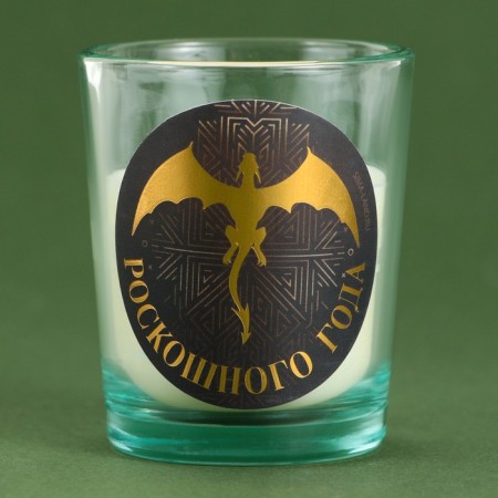 New Year's candle in a glass of "luxurious year", aroma jasmine-3