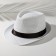 Male hat "wicker", size 58, white color