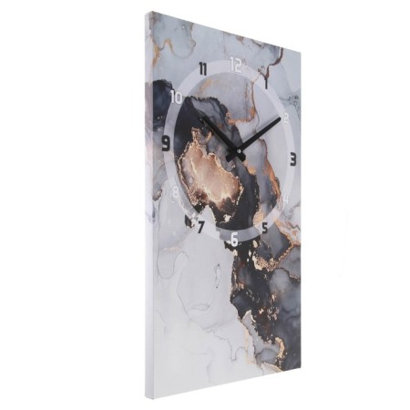 Carty clock is wall-mounted, interior "marble", 35 x 60 cm, on canvas, silent-2
