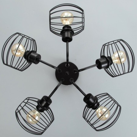 Svetogor chandelier "Light" 5x60W black 62x62x28cm-3