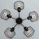 Svetogor chandelier "Light" 5x60W black 62x62x28cm