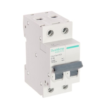 The circuit breaker SE CITY9 SET, C, 16 A, 2P, 4.5 KA, 230 V-1