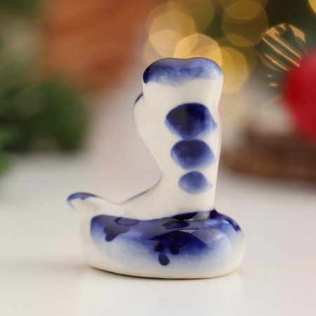Souvenir "Snake of Pups", type 2, gzhel, 4 cm-2
