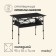Tourist table Maclay, 95x55x50/74 cm, with organizer, black color