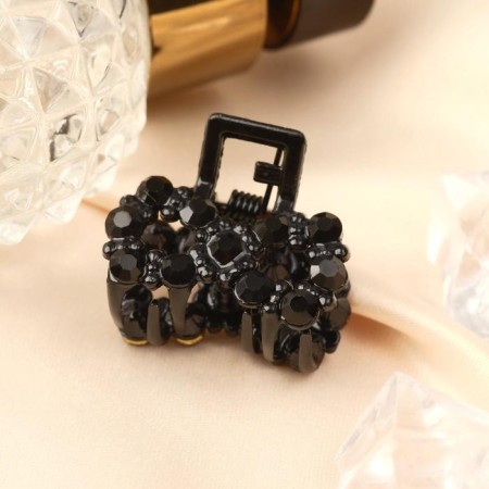 Hair crab "Melanie" bow, 2.5 cm, black-1
