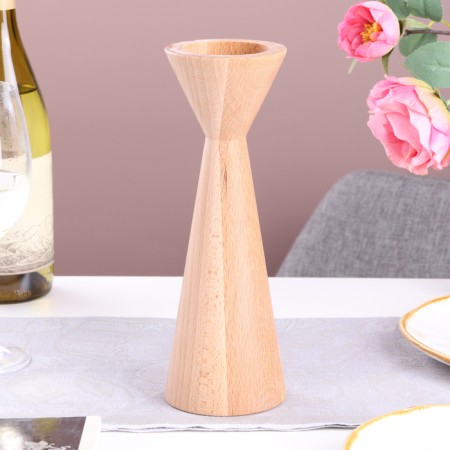 Candlestick, model No. 5, 9 x 25 cm, beech-1