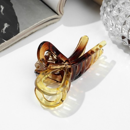 Hair crab "gloss" bow, 7 cm, mix