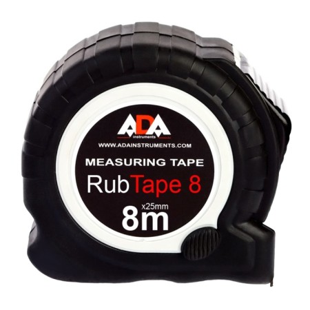 Roulette Ada Rubtape 8, steel, with two feet, 8 m x 25 mm