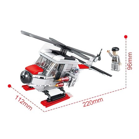 Constructor military "Helicopter", 3 in 1, 187 parts-1