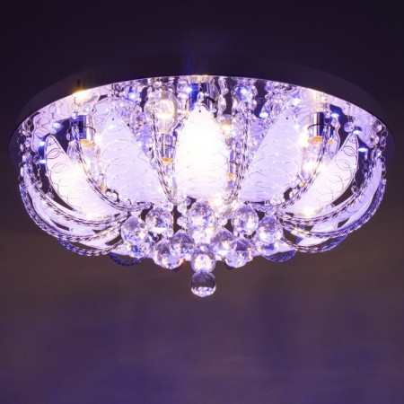Svetogor chandelier "Murmansk" 8x60W E27 LED lighting chrome 60x60cm-2