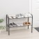 Shoe stand, 2 tiers, 65 × 32 × 48.5 cm, black color