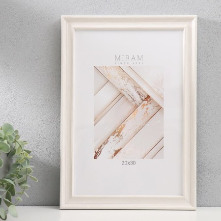 Photo frame Plastic "Mira" 20x30 cm, 642461 ivory (plastic screen)