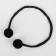 Decorative element on the rope 2 balls, d = 1.5 cm, set 6 pcs., Black color