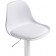 Soft Metal/Plastic/Ecokozha, Chrome/White 38x38x86 cm stool