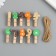 Decor for creativity wood "Process. Numers" set 10 pcs 3.7x1.5x1.2 cm