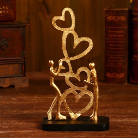 Souvenir "Place of Love" aluminum, tree 15.2x7.6x26.7 cm (gold coating)