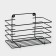 Direct shelf for a bathroom with high sides, 24.5 × 13 × 16.5 cm, black color
