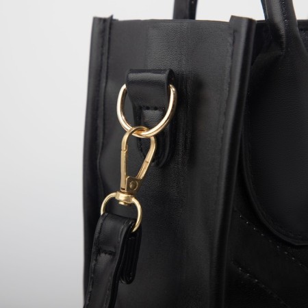 Bag Female Tout with zipper, black color-3