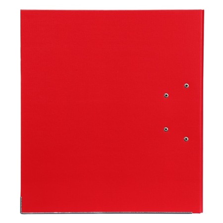 A4, 75 mm, Lamark, PVC, double-sided coating, metal edging, pocket for a spine, collected, red/red-7
