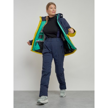 Ski jacket women's winter, size 42, yellow color-9