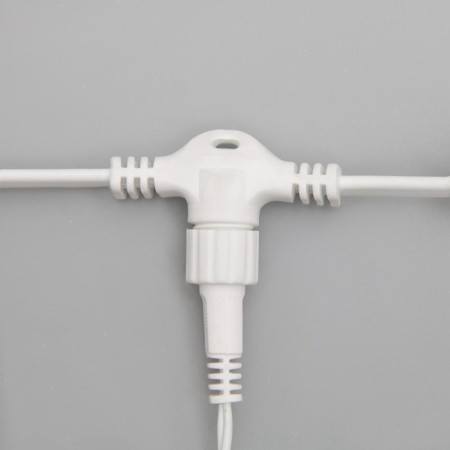 Garland "Curtain" 2 × 3 m, IP44, UMS, white thread, 760 LED, white glow, flicker, 220 V-4