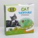 Game complex for cats with feed compartments and ball (cardboard box), mix