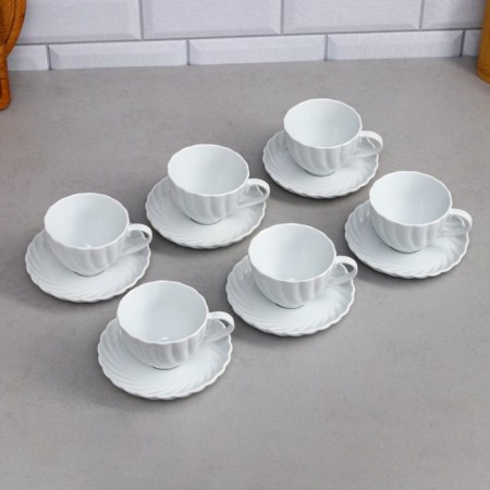 Tea set "Carmen", 12 items, 6 cups 200 ml, porcelain, Iran-1