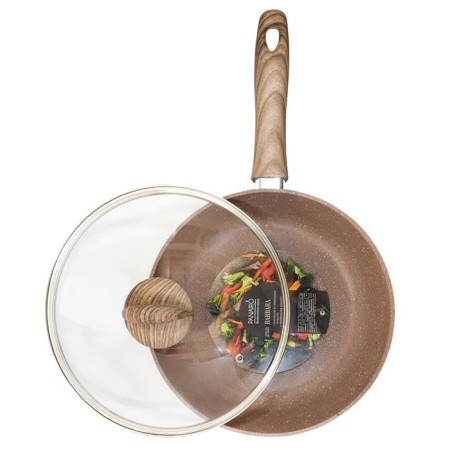 Deep pan-Barbara pan, removable handle Soft-Touch, with a lid, d = 24 cm