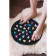 Massage rug, d = 34 cm, black/multi -colored color