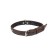 Leather collar with a lining decorated "Zononic", Osh 25-52 x 2.5 cm, mix of flowers