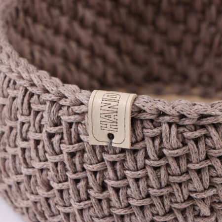 Baby basket, 16 x 7.5 cm, coffee, cotton-3