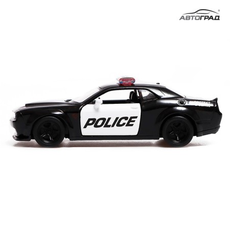 Metal machine Dodge Challenger SRT, 1:32, doors, inertia, police open-4