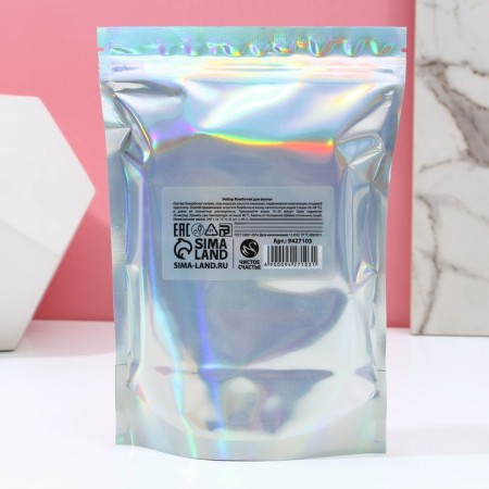 Gift set of cosmetics “Since March 8!”, Bath bombs 6 x 40 g, pure happiness-3