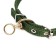 Two -layer collar with a swivel, 2 cm, green