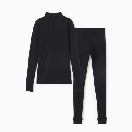 Female set (fufaika, pants) thermo, black color, river 52