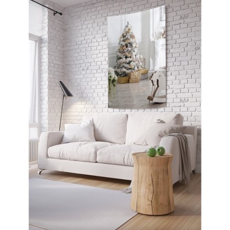 Decorative panel with photo printing "Atmosphere of Christmas", vertical, size 100x150 cm