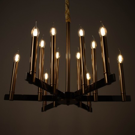 Barry chandelier 12x40W E14 Brass 65x65x50 cm Bayerlux-3