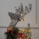 LED figure "silver deer" 25 × 30 × 10 cm, metal, AAX3 batteries (not in the kit), glow warm white