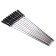 Set of skewers 10 pcs, pen - plastic, 40 cm, width - 6 mm, thickness - 1.6 mm, black