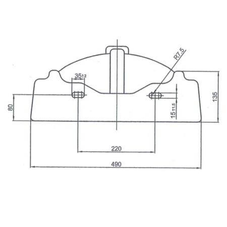 Washbuilder of the LZSF "Optima", width 560 mm, with overflow, with a hole for the mixer-6