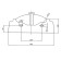 Washbuilder of the LZSF "Optima", width 560 mm, with overflow, with a hole for the mixer