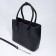 Women's bag El Masta with a zipper, external pocket, black color