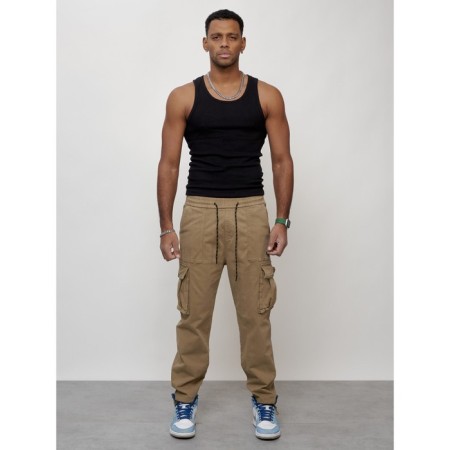 Male jeans, size 54, beige color-1