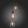 Suspended EVOLUCE lamp. SL192.303.08. RETE. 8x60 watts, e27, 16 cm, black color