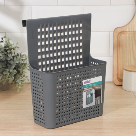 Storage basket hung on the door "Loft", 24.5 × 9.5 × 31.5 cm, color gray color-4