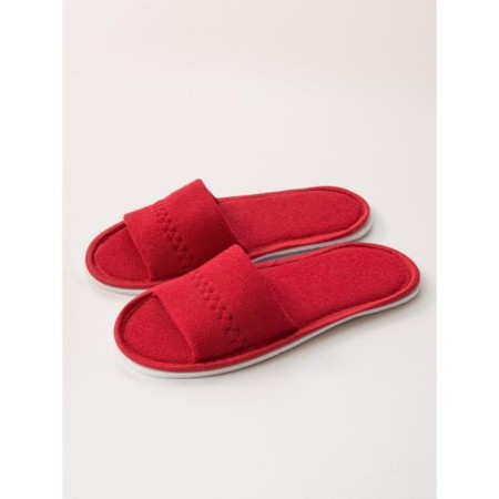Women's slippers open nose, size 39-41, burgundy color-4