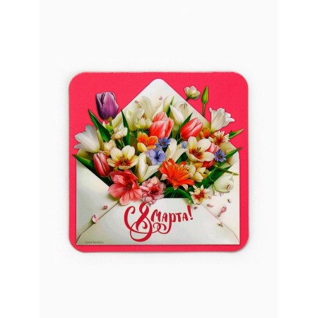 Polymer Magnet "March 8", 7 × 7 cm