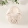 Ceramics candlestick for 1 candle "fox" white 7.5x7.5x11 cm